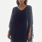 CHIFFON AND SILKY KNIT LAYERED DRESS 251746