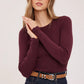 CELIA L/S PULLOVER TOP