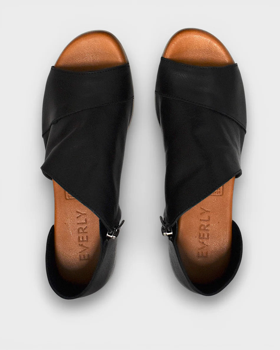 SERENA LEATHER SMALL HEEL SANDAL