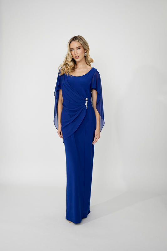 LONG WOVEN RUCHE WITH BLING DRESS 249283