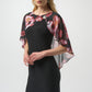 FLORAL CHIFFON SILKY KNIT LAYERED DRESS