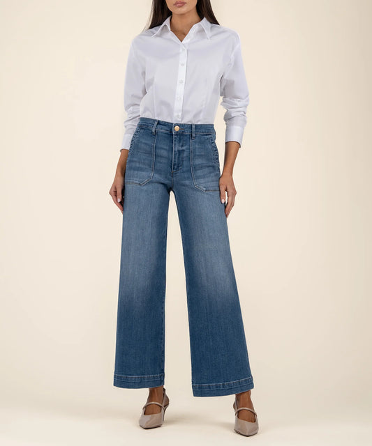 MEG HI RISE WIDE STRAIGHT LEG W/PORKCHOP POCKETS KG2184MA1