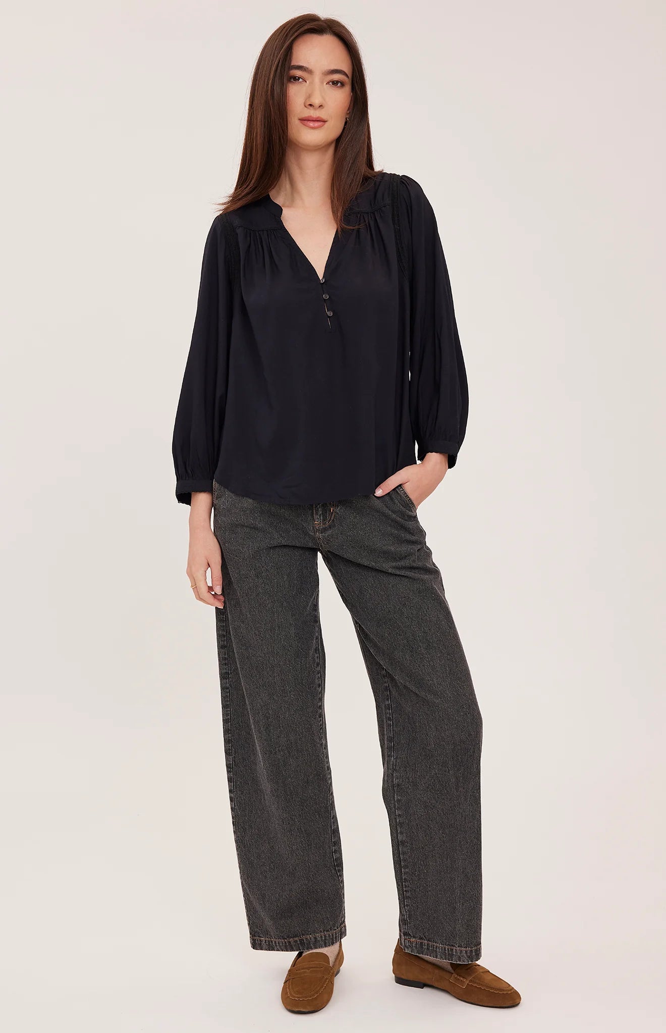 ASHLYN 3/4 SLV BLOUSE