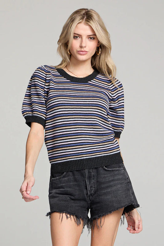 ADARA STRIPE S/S SWEATER S3576