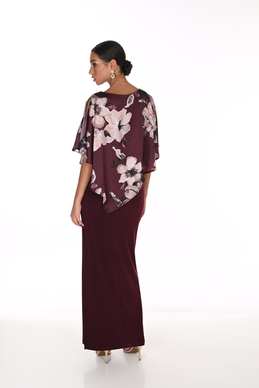 LYMAN KNIT LONG OVERLAY GOWN