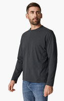 MENS LONG SLEEVE CREW NECK SLUB