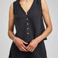 BREANNA GAUZE BUTTON UP TANK