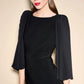 JOSEPH RIBKOFF PLEATED SLEEVES SHEATH DRESS 233766