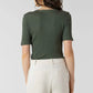 THE LILY RIBBED LACE UP TEE