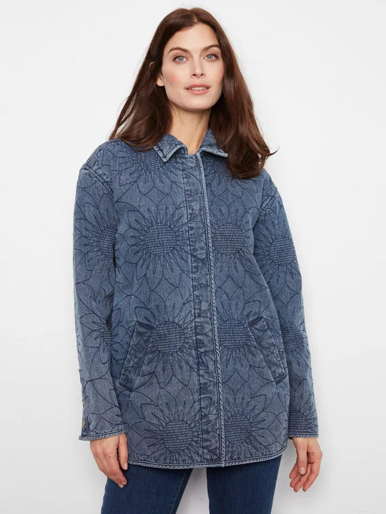THE CREW QUILTED DENIM JACKET W/ POCKETS