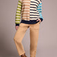 CREW NECK SWEATER W/ BUTTON DETAIL