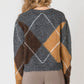 THE RILEY V NECK PATTERNED SWEATER