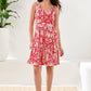 V NECK SMOCKED BACK DRESS