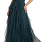 LONG LAYERED V NECK DRESS 259722