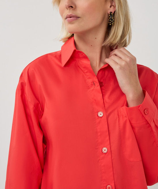 THE MAVEN CROPPED LONG SLEEVE CUFF BLOUSE