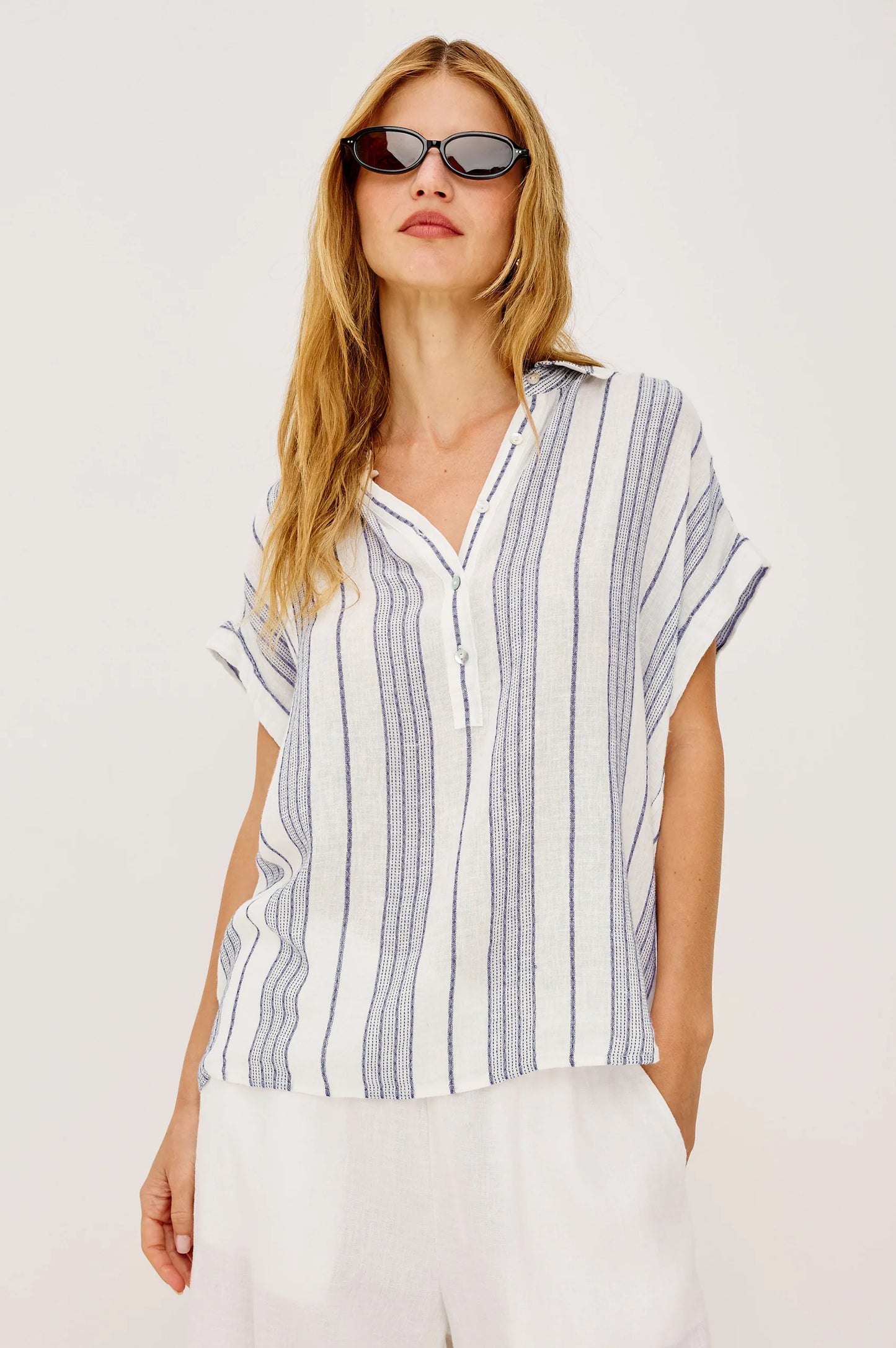 TUSCANY BUTTON FRONT PLACKET TOP