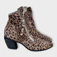 JAZZY ANIMAL PRINT HEELED ANKLE BOOT