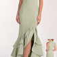LONG GOWN WITH SPARKLE AND RUFFLE BOTTOM 268240