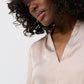 SATIN VNECK TOP WITH TIE FRONT 251253