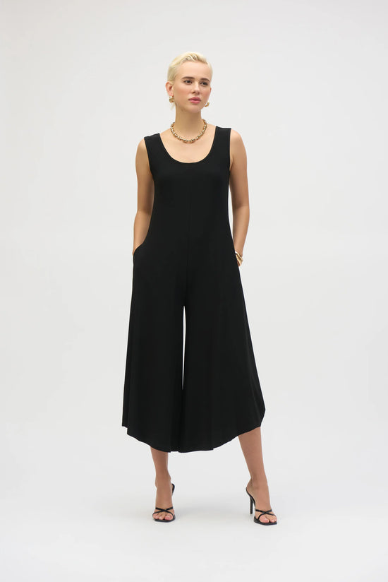 Silky Knit Wide-Leg Sleeveless Jumpsuit 252056