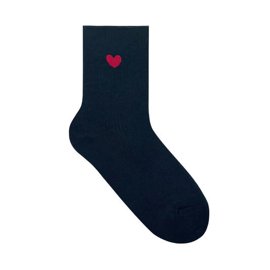 SMALL HEART DETAIL SOCKS W-L-194-04