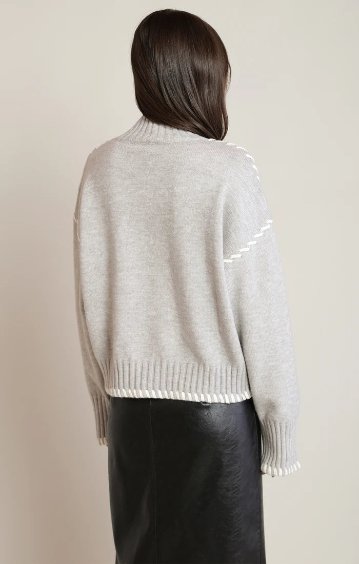 THE JOANIE STICHED MOCK NECK SWEATER