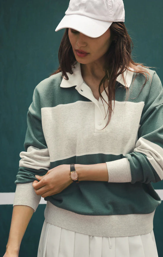 STUDY BREAK POLO SWEATSHIRT