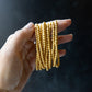 LENNY & EVA 4MM TEXTURED GOLD STRETCH BRACELET