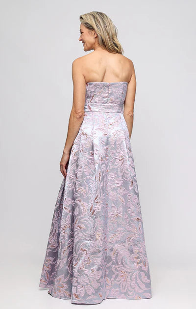 THE CYNTHIA STRAPLESS JACQUARD DRESS