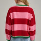 COZY HOLIDAY CHRISTMAS STRIPED SWEATER