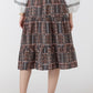 THE PERLA SMOCKED WAIST MIDI SKIRT