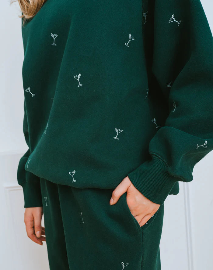 ALL OVER MARTINI CREWNECK SWEATSHIRT