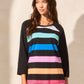 RAGLAN 3/4 SLEEVE CREWNECK TOP 2144O