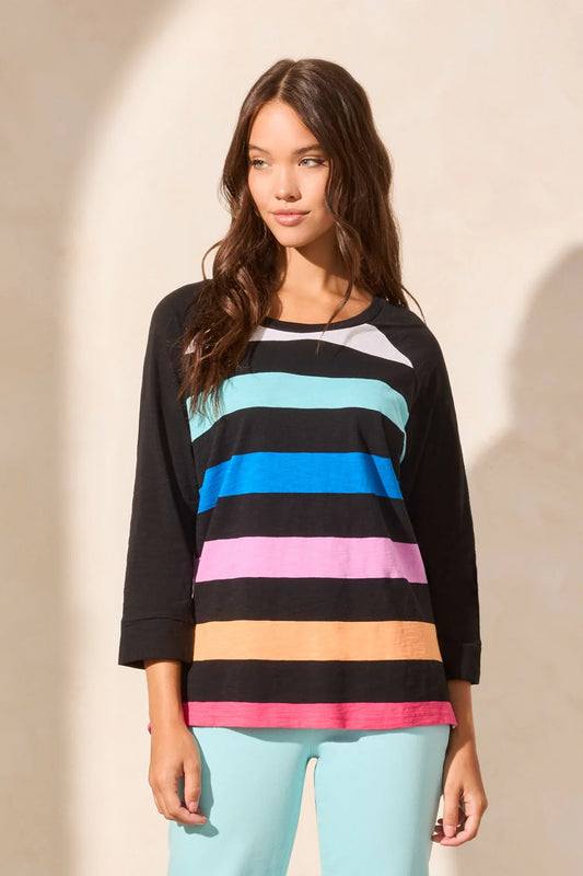 RAGLAN 3/4 SLEEVE CREWNECK TOP 2144O