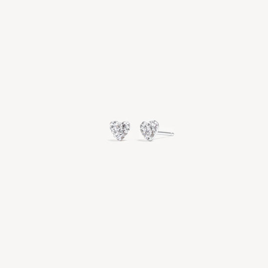 HILLBERG AND BERK 6MM HEART STUD