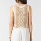 THE AYLA BUTTON BACK OPEN SWEATER