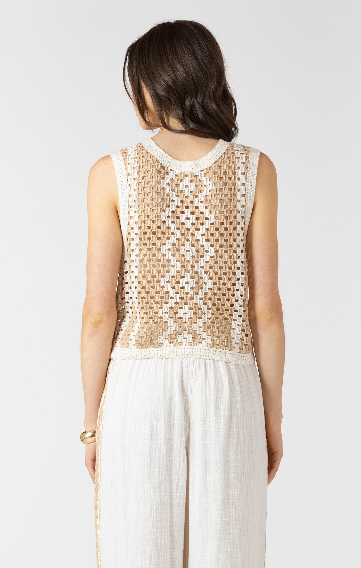 THE AYLA BUTTON BACK OPEN SWEATER