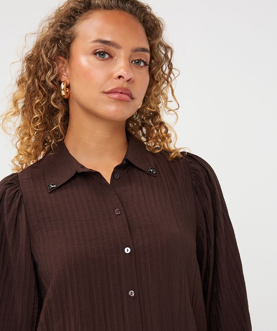YVETTE CRINKLE BLOUSE