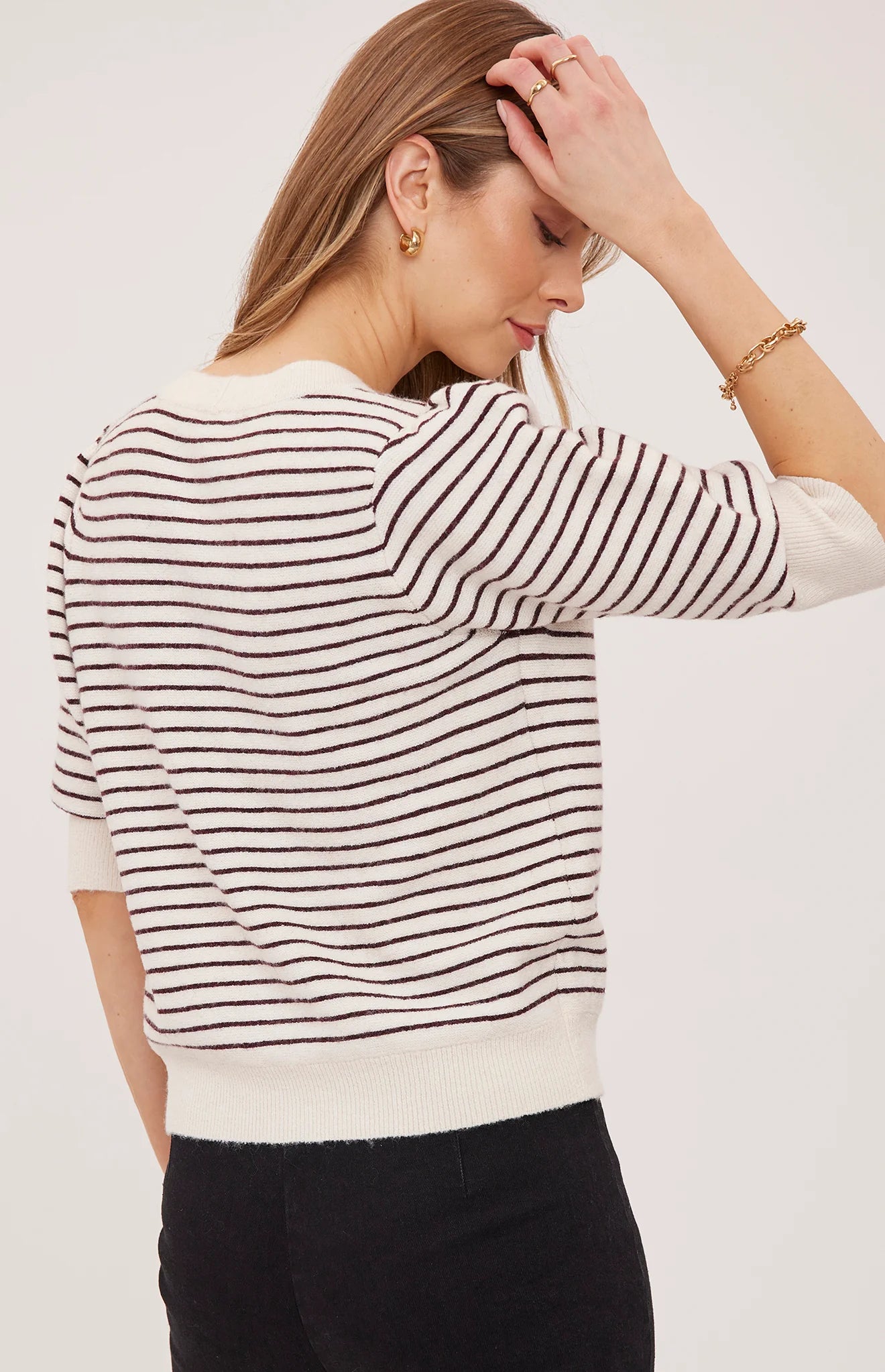 HILDA   PUFF SLEEVE BUTTON UP CARDI