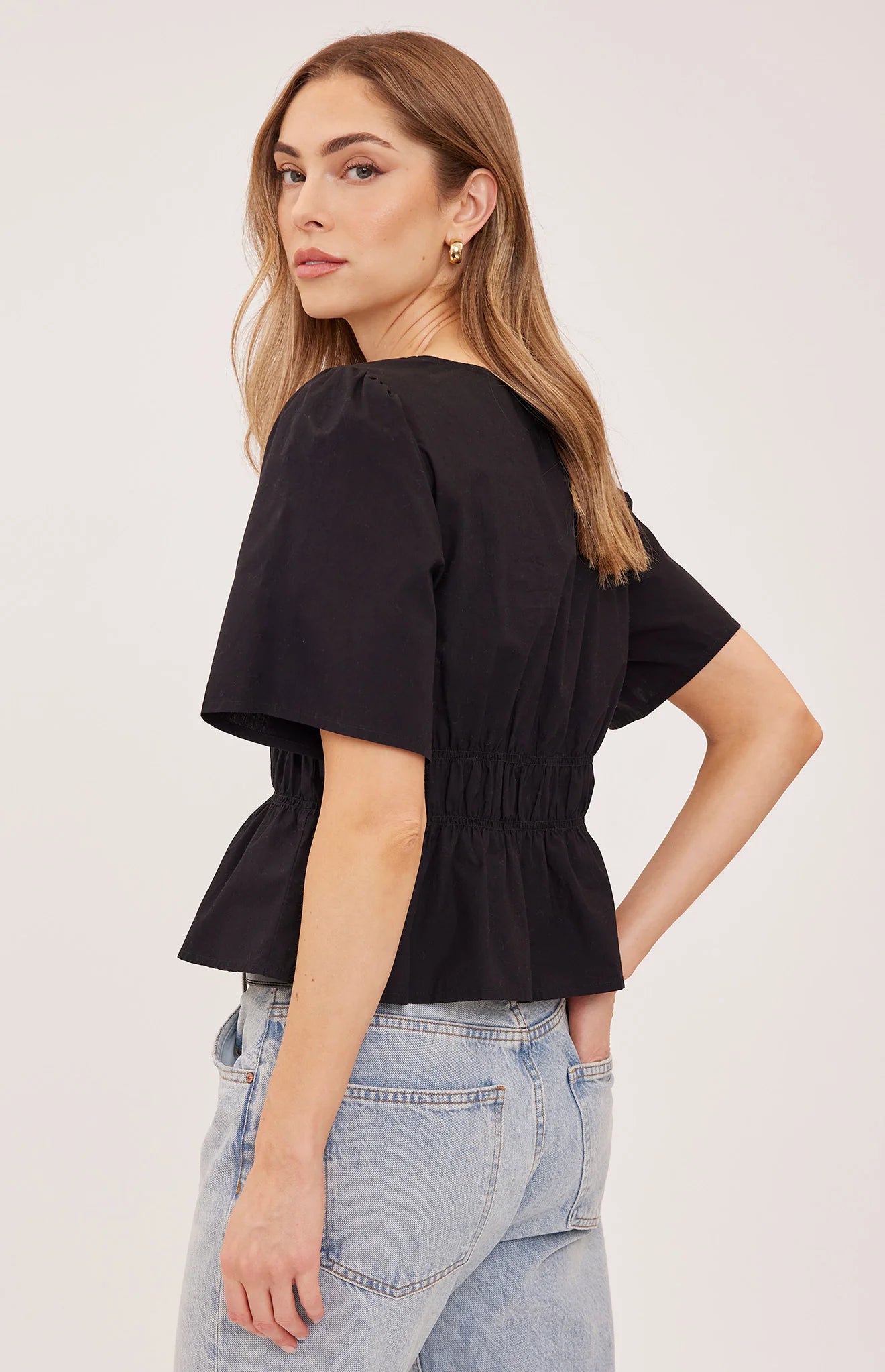 IONA COTTON TIE FRONT TOP