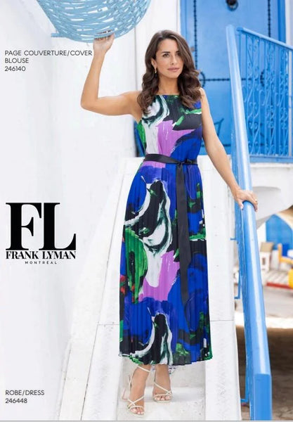 LONG PLEATED FLORAL DRESS 246448