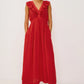 BEAUX RUFFLE FRONT MAXI DRESS