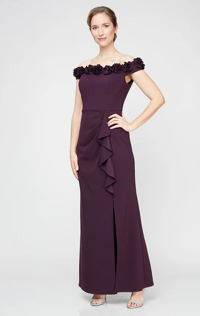 THE RITA SHEATH GOWNWITH FLORAL TOP