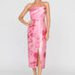 ADDISON TEA LENGTH STRAPLESS DRESS