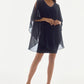 CHIFFON AND SILKY KNIT LAYERED DRESS 251746
