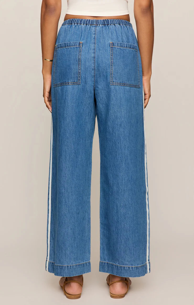 SIDELINES  DENIM TRACK PANTS