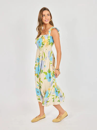 THE BROOKLYN MIDI FLORAL DRESS