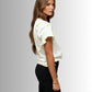 ELODIE RUFFLE CUFF TEE