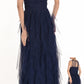 LONG LAYERED V NECK DRESS 259722