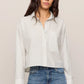 FAVORITE CROPPED STRIPED BUTTON TOP